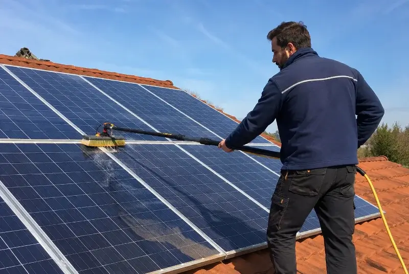 Nettoyage et entretien de panneaux solaires à Mantet
